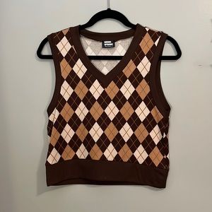 Argyle Brown Tank Top (Urban Episode)/ Large
